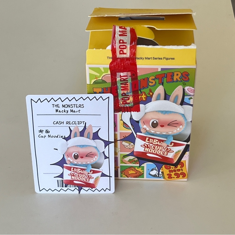 Pop Mart The Monsters Labubu Wacky Mart Series Figures Cup Noodles (Open Box)